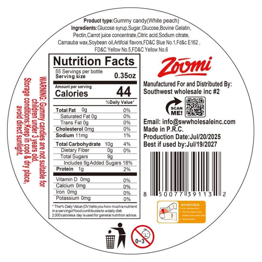 Zoomi Gushmello™ - White Peach Jar Zoomi Gushmello™ - White Peach Jar